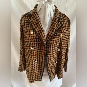 SHEIN houndstooth print blazer/jacket